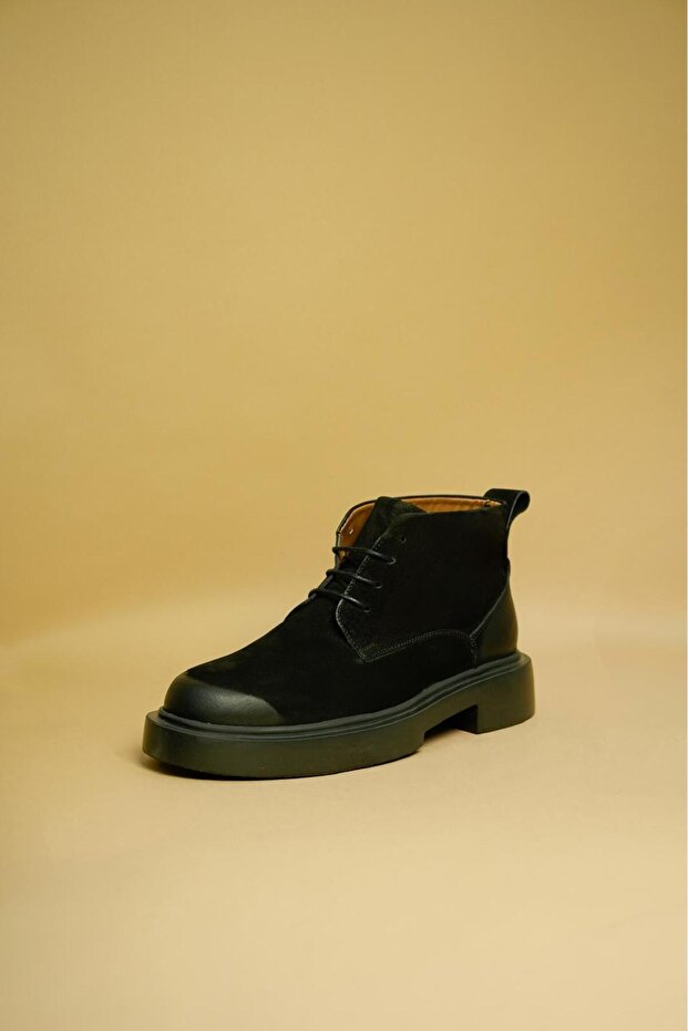 Hakiki Deri Siyah Bot - 5