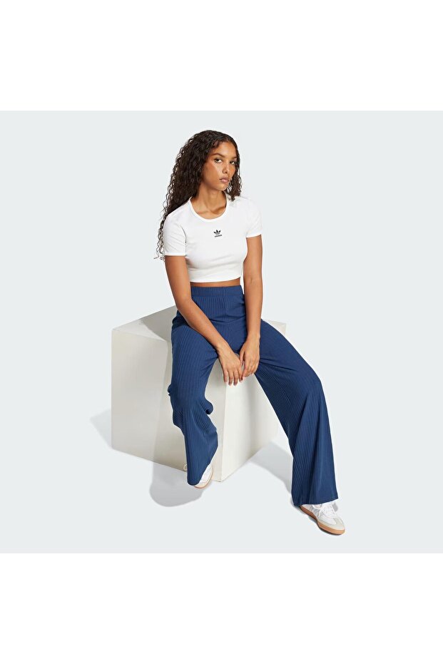 Essentials Ribbed Kadın Tişört - 3