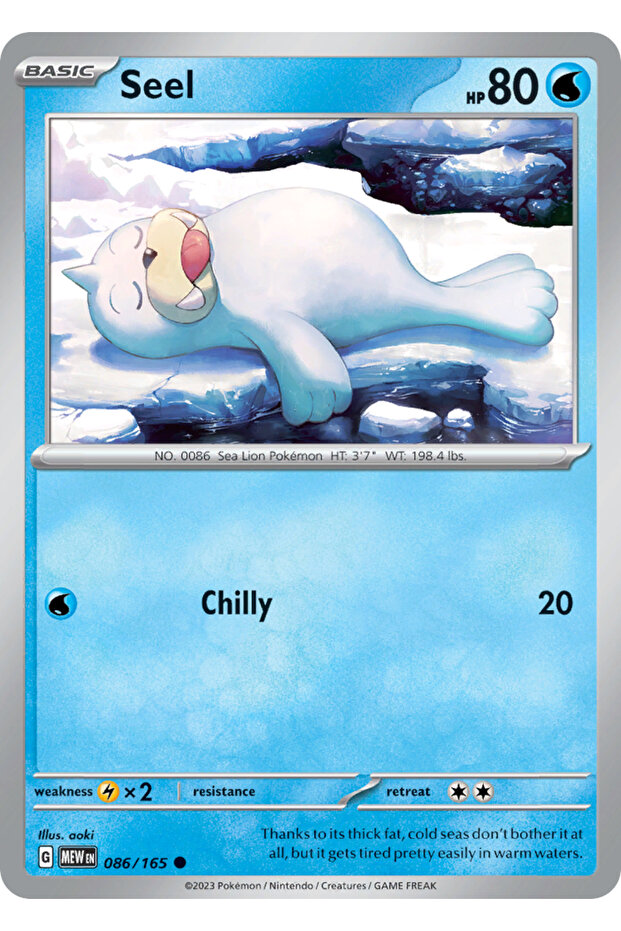 Seel 86/165 Common Licensed Game Card (Sv151)
