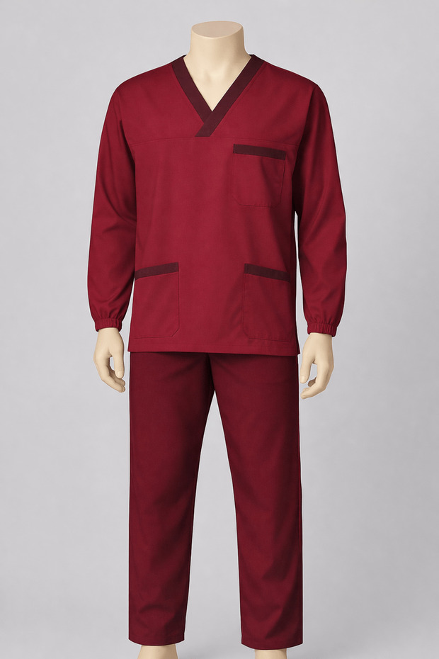 Cleaning Staff Informal Uniform Set – Long Sleeves, Pockets, Comfortable and Durable Cleaning Uniform