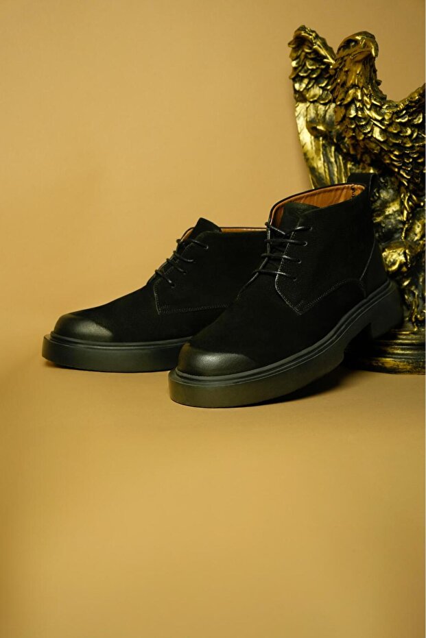 Hakiki Deri Siyah Bot - 4