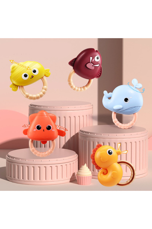 Crib Carousel with Remote Control, Projector, Sounds, Red - 3