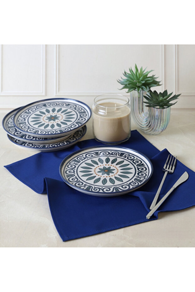 4 Parça 22cm Pasta Tabağı - 1