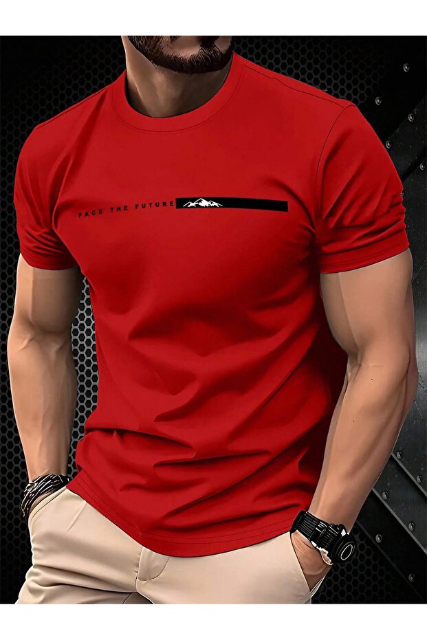 FACE TO FUTURE STRIPED MEN'S T-SHIRT