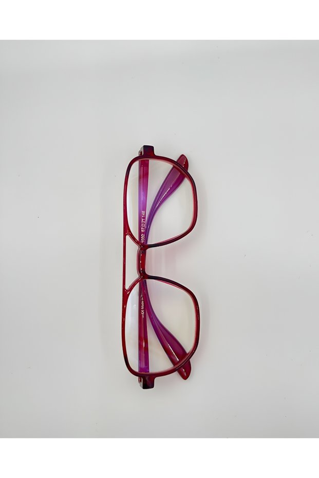 Sanders Burgundy Colored Unisex Square Blue Light Protected Glasses | 67 Subordinates