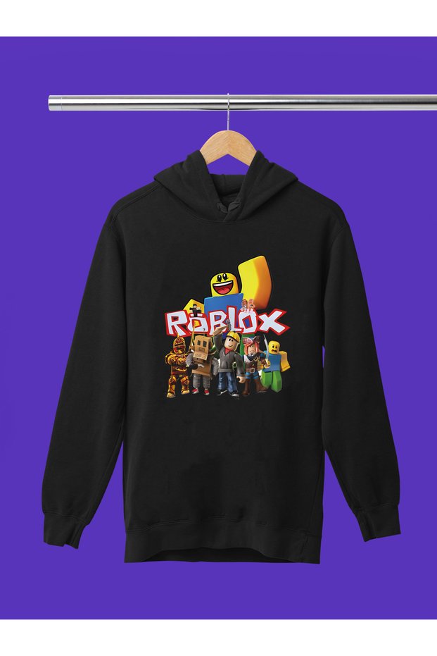 Roblox Printed 3 Yarn Quality Soft Texture Hooded Children's Sweatshirt