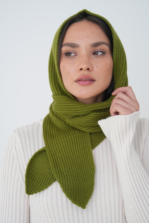 Women's Hooded Scarf Soft Textured Knit Shawl