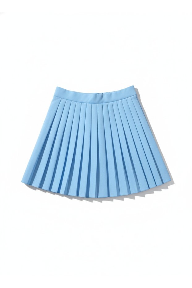 Girl's Shorts Skirt Pleated Blue