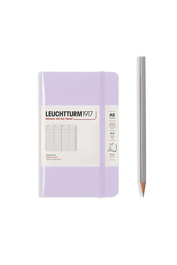Hard Cover 100 Gr. Paper A6 Address Book Lilac 370361