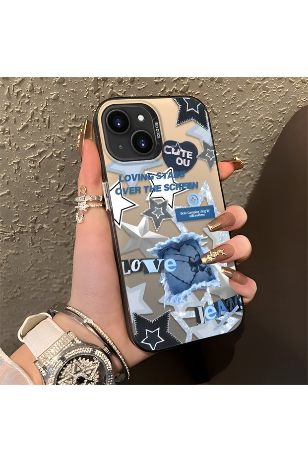 iPhone 13 Pro Max Compatible American Retro Collage Style Patterned Anti-Shock Protection