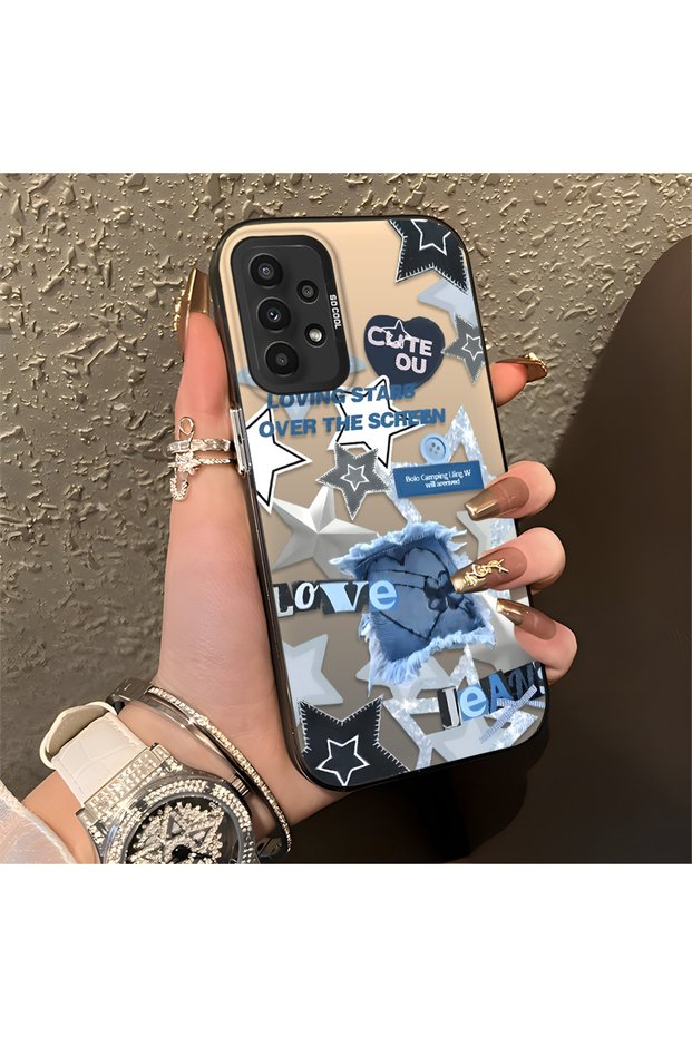 Vivo Y02S Compatible American Retro Collage Style Patterned Anti-Knock Protection