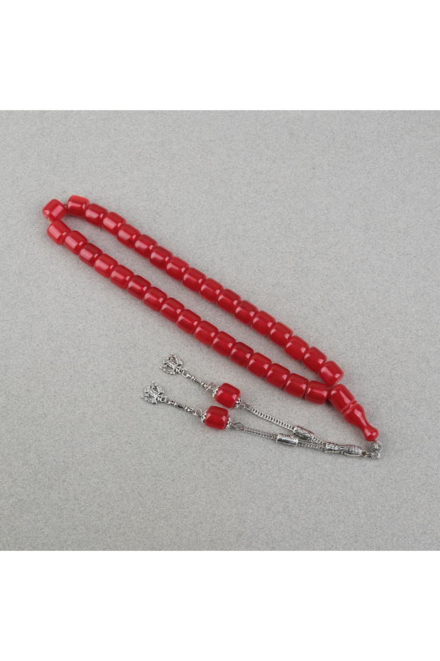 Katalin Stick Alpaca Tassel Capsule Cut 10.5X11Mm Prayer Beads -Red