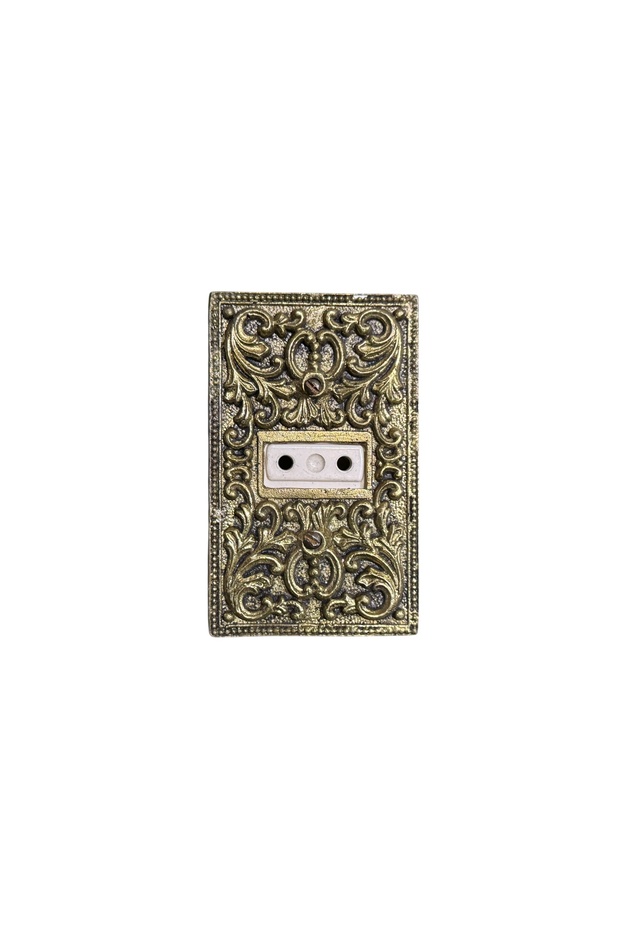 Antique Meteorite Bronze Electrical Socket - 11 cm by 7 cm Dimensions