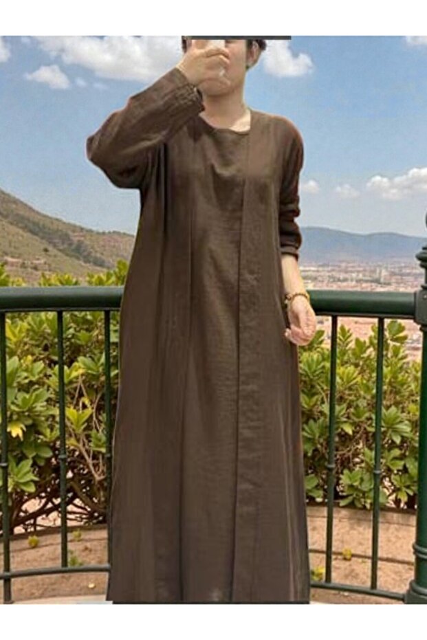 Linen Versatile Two-Piece Casual Jacket and Vest Dress Set