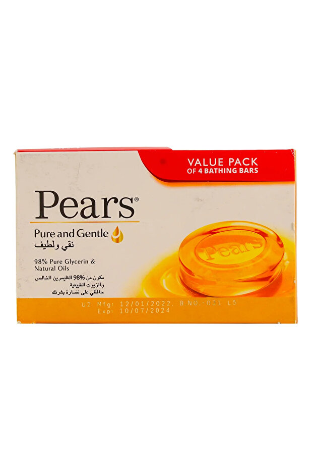 Pure and Gentle Glycerin and Natural Oils Bathing Bars- 4x125gms