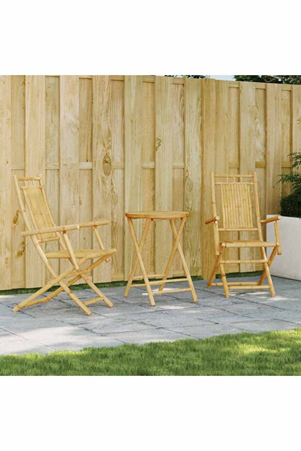 3 Piece Bistro Set Bamboo