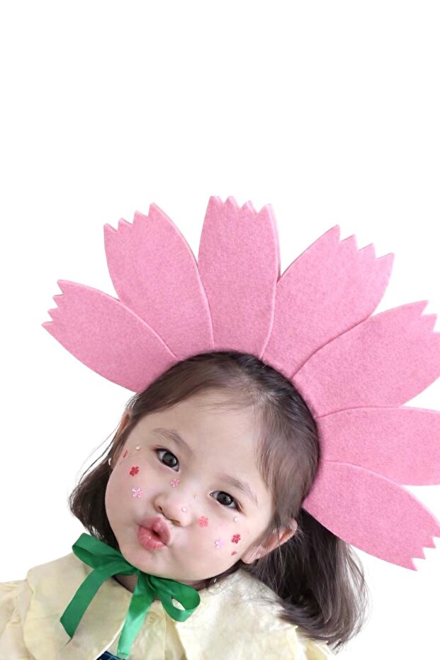 Pink Color Tulip Figured Design Crown