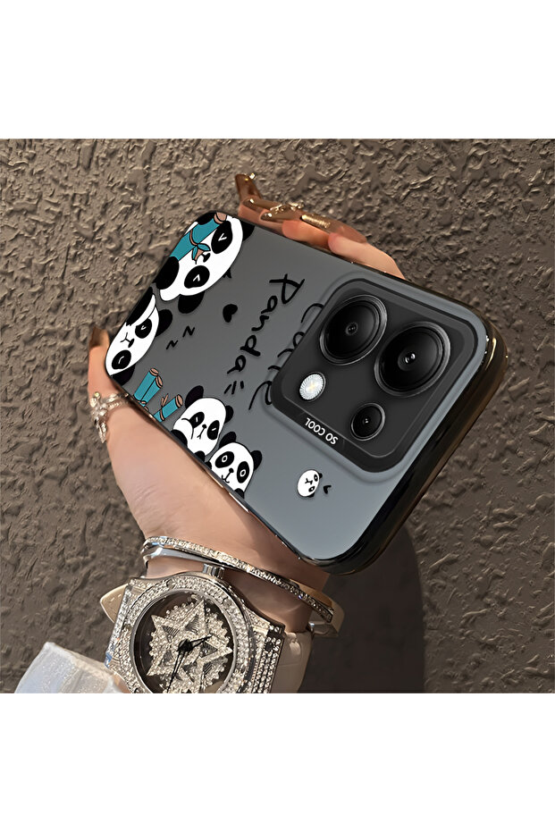 غطاء حماية من السيليكون النحيف المقاوم للصدمات بنمط الباندا متوافق مع Poco M6 Pro 4G - 3