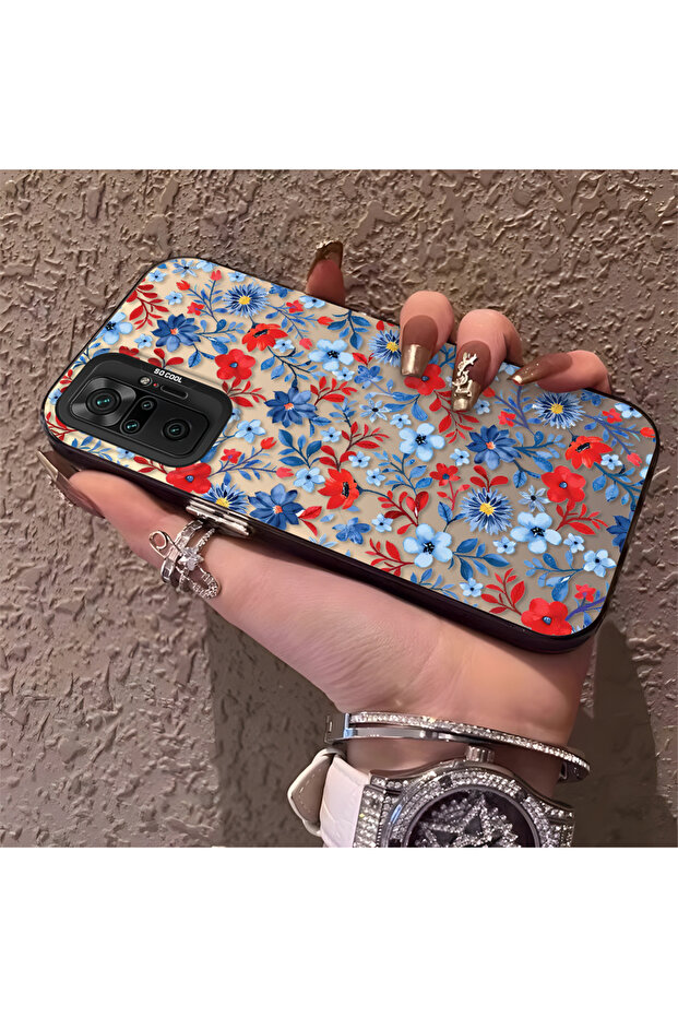 حافظة من السيليكون النحيف المقاوم للصدمات بنمط غصن الزهرة المتوافقة مع هاتف Redmi Note 10 Pro - 2