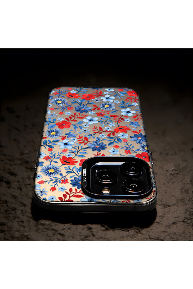 غطاء سيليكون نحيف مقاوم للصدمات بنمط غصن الزهرة متوافق مع Poco C65 - 7