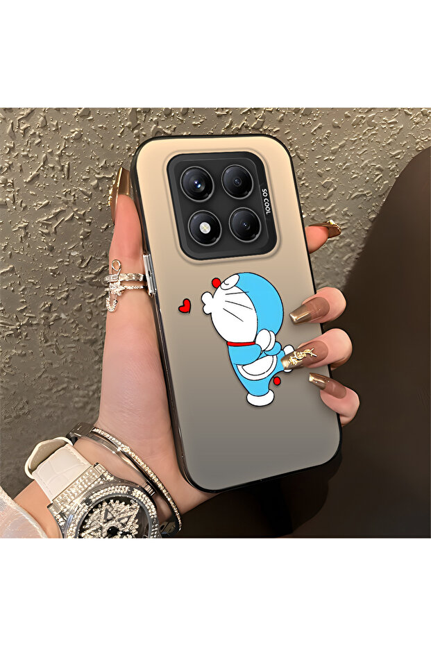 جراب سيليكون نحيف مقاوم للصدمات بنمط دورايمون متوافق مع هاتف ريدمي نوت 14 برو 4G - 1