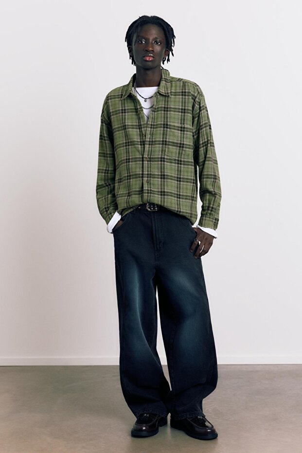 Uzun kollu kareli gömlek - 3