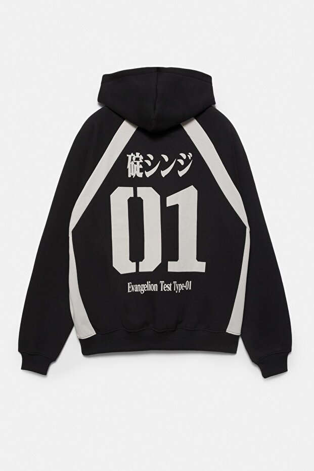 Evangelion kapüşonlu sweatshirt - 8