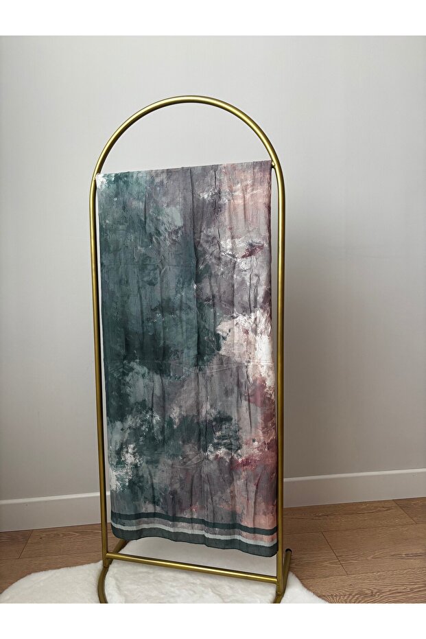 Velvet Desen Bambu Şal - 3