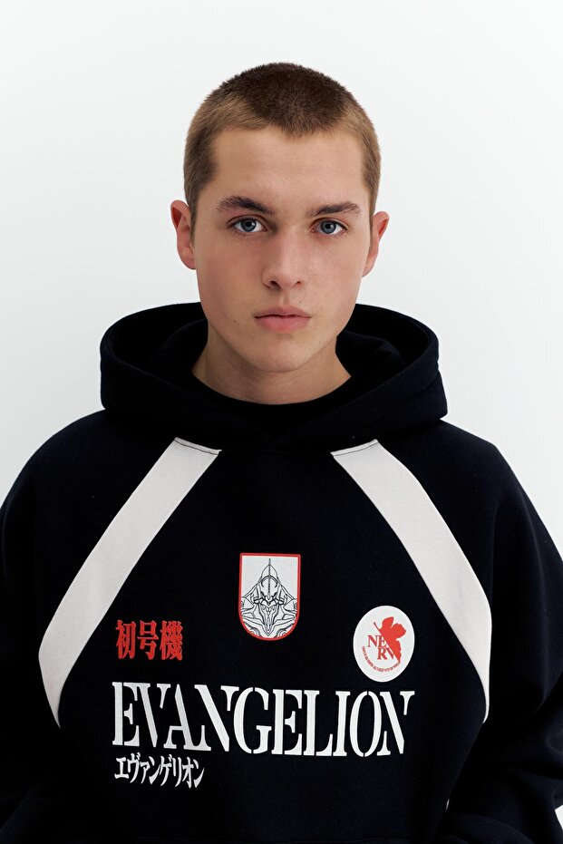 Evangelion kapüşonlu sweatshirt - 5