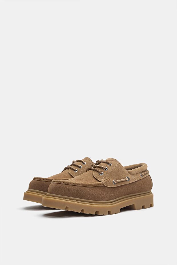 Hacimli deri tekne ayakkabısı - 5