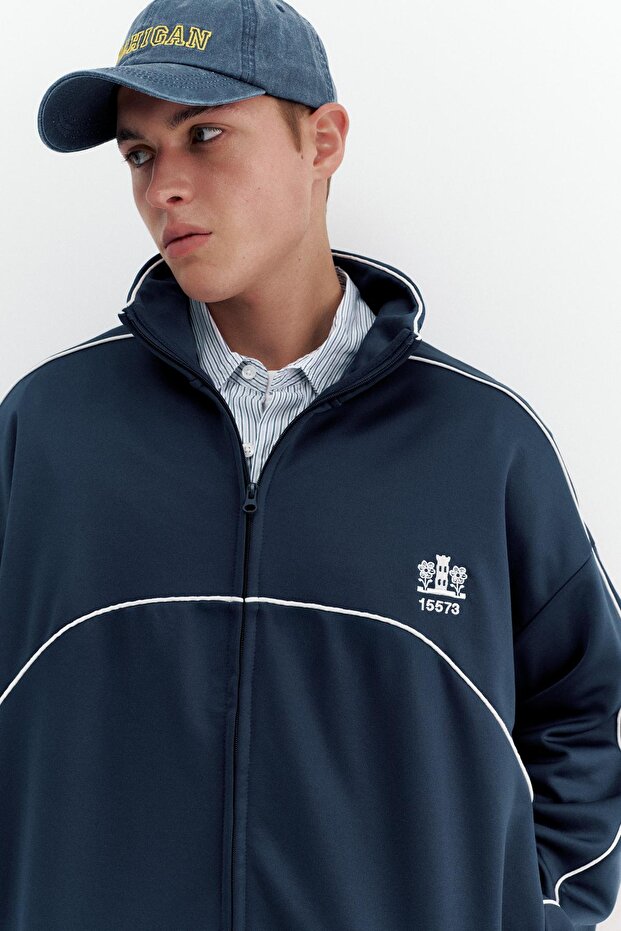 Fermuarlı nakışlı ceket - 6