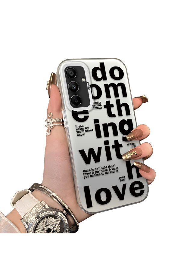 Samsung Galaxy A15 4G/5G Compatible Hard Acrylic Back Silicone Edge Lens Protection Stylish Print Case