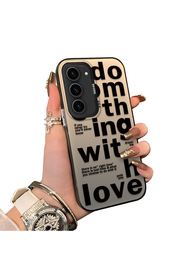 Samsung Galaxy S23 Compatible Hard Acrylic Back Silicone Edge Lens Protection Stylish Print Case