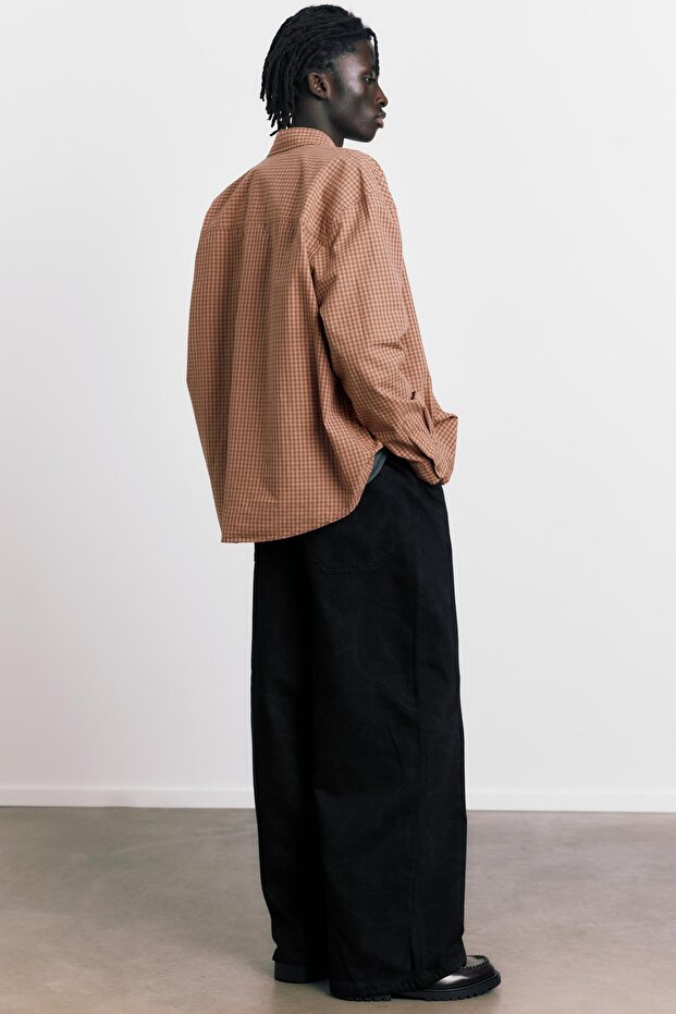 Lazer baskılı baggy jean - 5