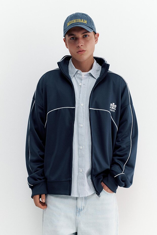 Fermuarlı nakışlı ceket - 2