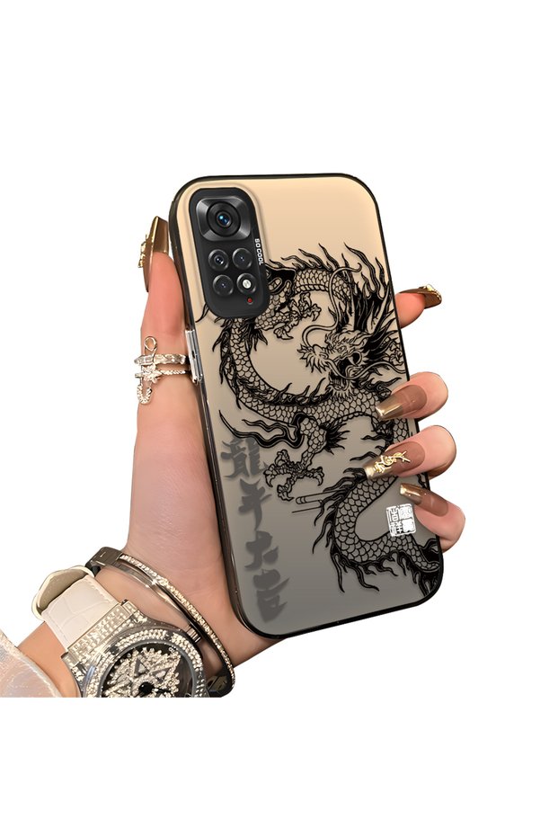 Xiaomi Redmi Note 11/Note 11S Compatible Hard Acrylic Back Silicone Edge Lens Protection Case