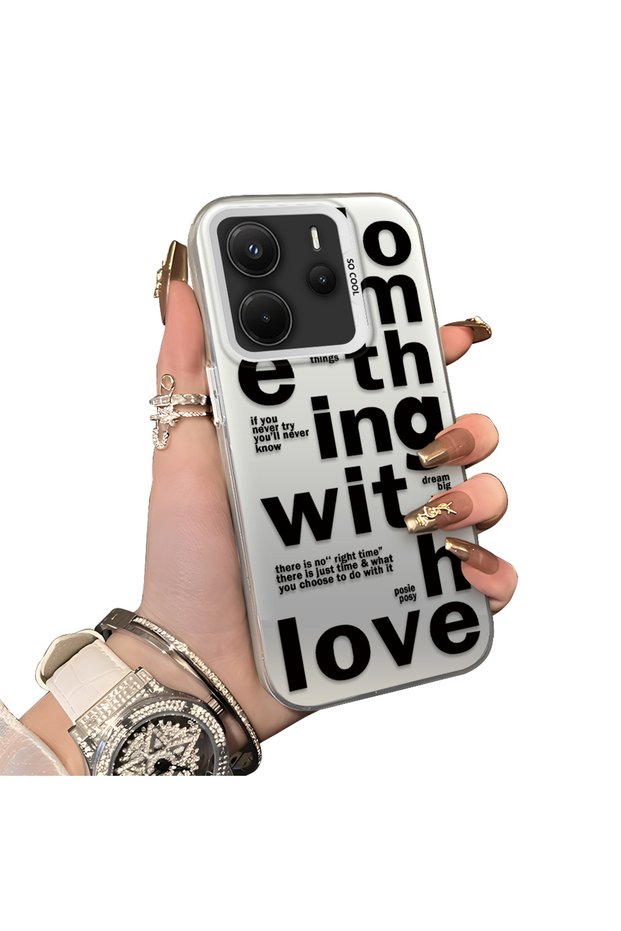Xiaomi Redmi Note 14 4g Compatible Hard Acrylic Back Silicone Edge Lens Protection Stylish Print Case