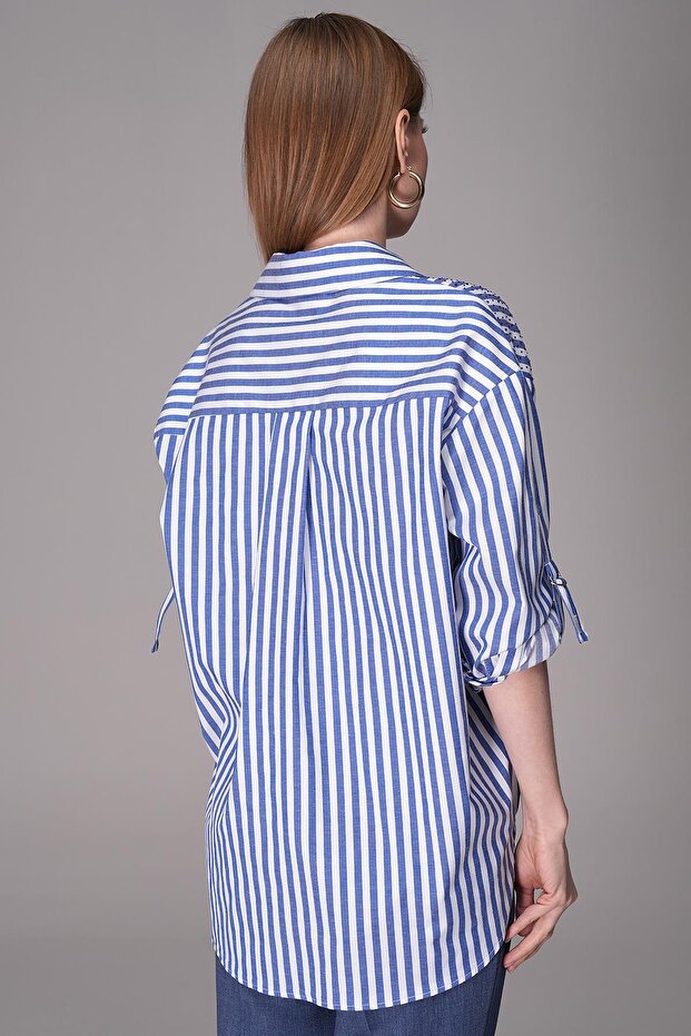 Ekose-Taşlı Gömlek - 5