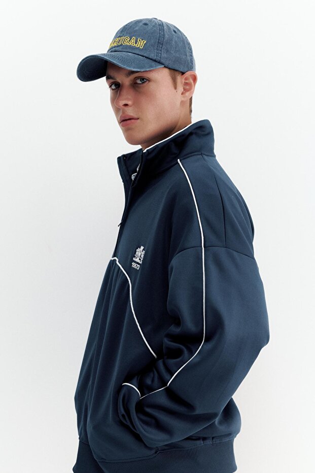 Fermuarlı nakışlı ceket - 4