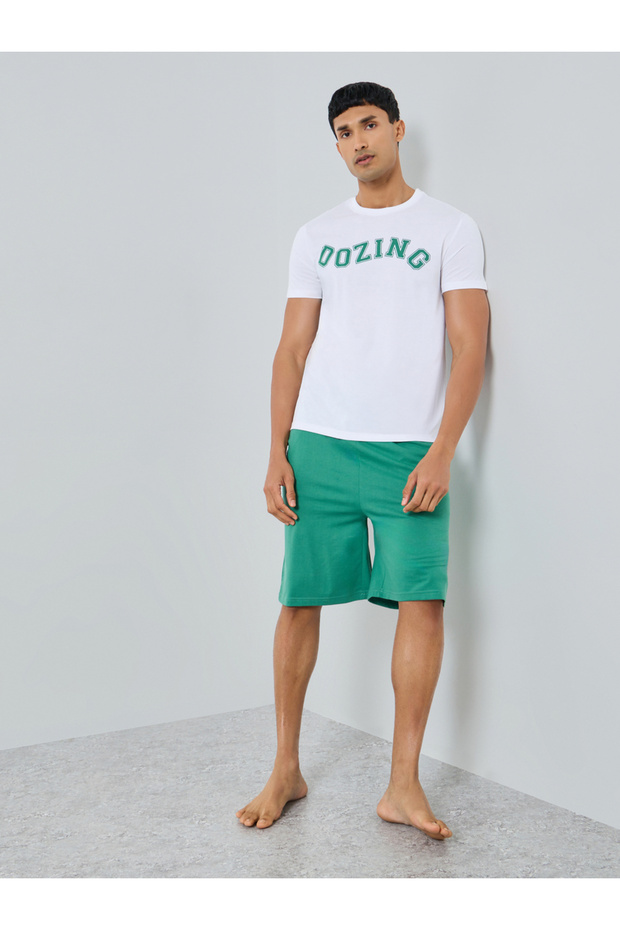 Men Cotton Printed T-Shirt and Shorts Set