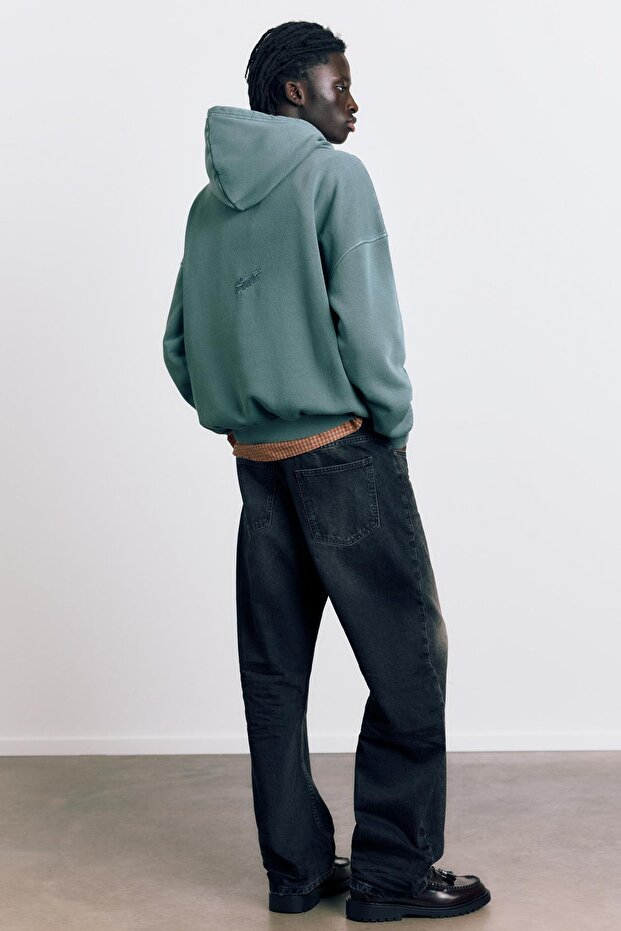 Yıkanmış kapüşonlu sweatshirt STWD - 4