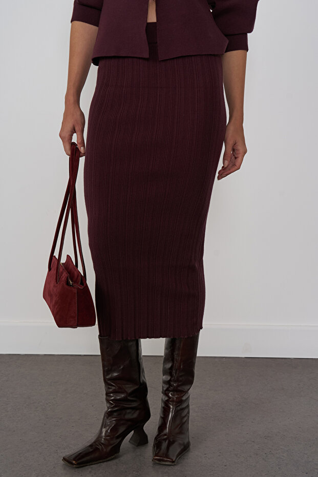 %100 Süet Deri Baget Çanta - 2