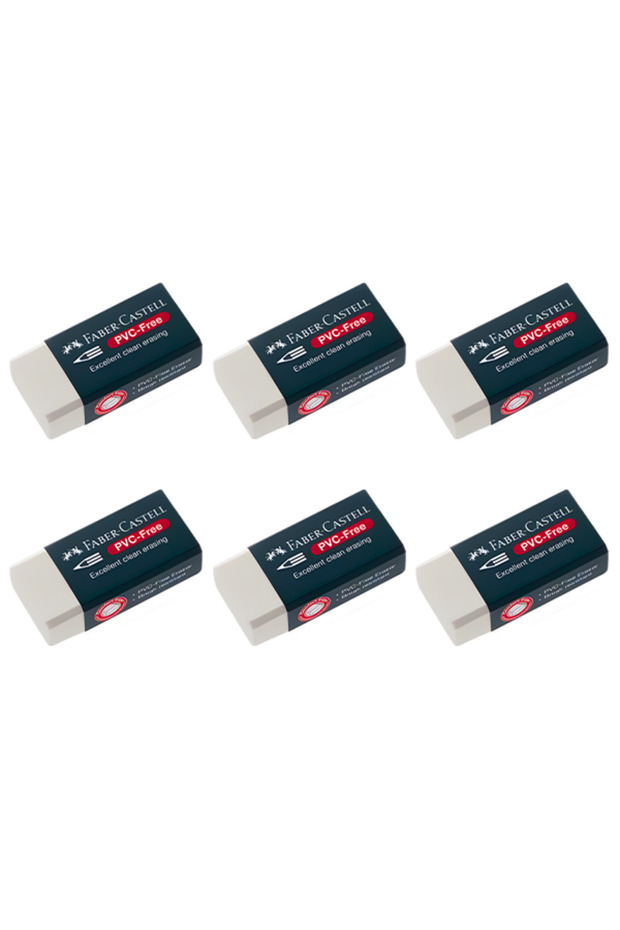 Pvc Free White Eraser 6 Pieces 188524