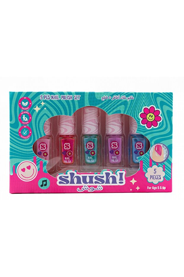 ! 5 Pcs Nail Polish Set