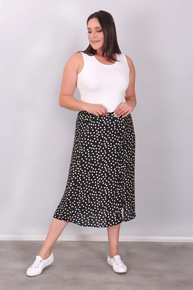 Plus Size Wide Strap Basic Ecru Blouse (T-Shirt) - 1