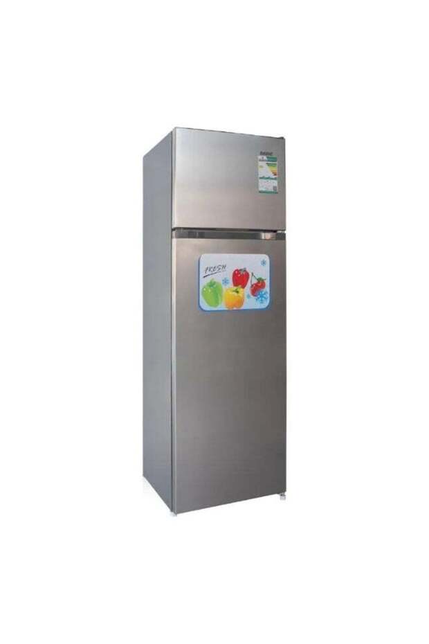 ثلاجة BRD-D280ML ذات بابين من الفولاذ المقاوم للصدأ - سعة 9.2 قدم مكعب، تبريد فعال مع