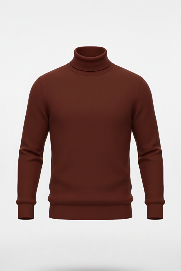 سترة رجالية ذات ياقة دائرية سادة اللون - 4