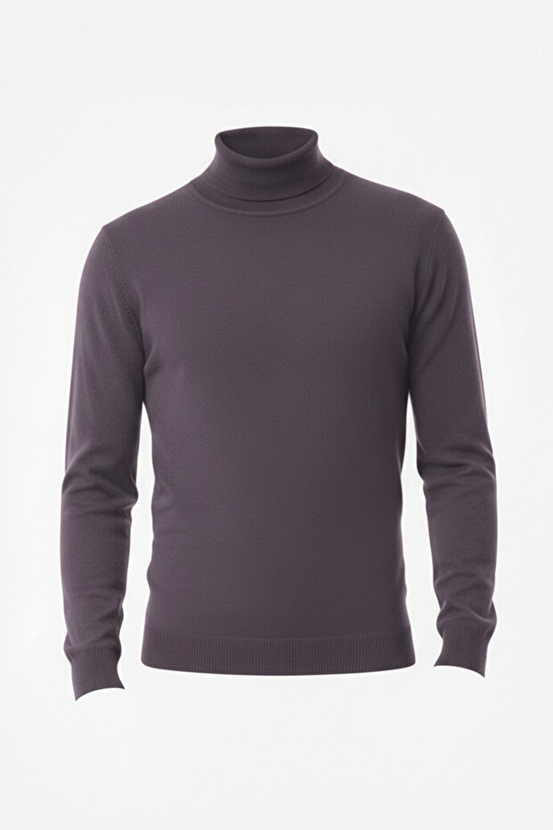 سترة رجالية ذات ياقة دائرية سادة اللون - 4