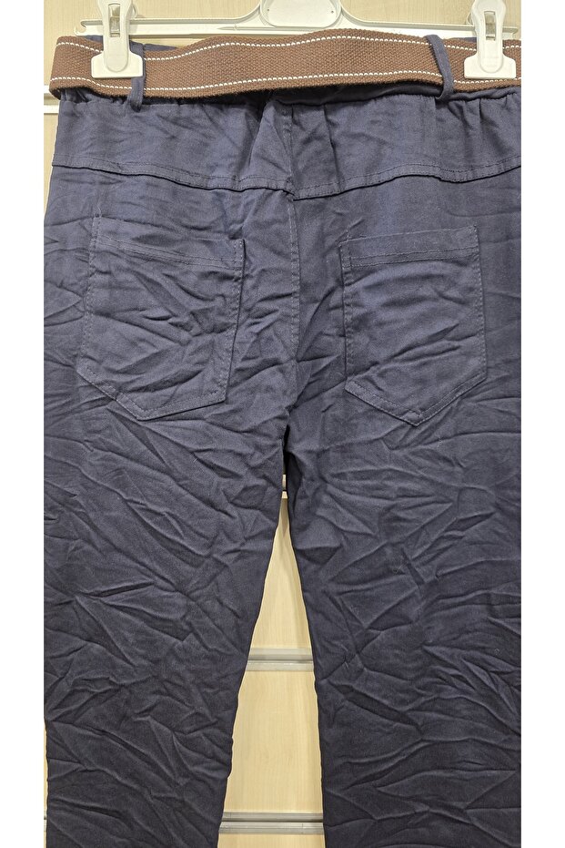 بنطلون بنمط مستقيم مع حزام - 6