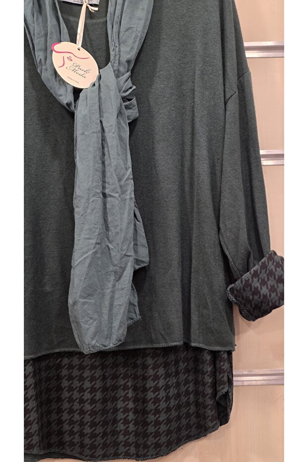 Bluză cu eșarfă - 4